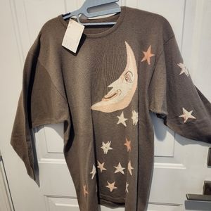 NWT Taupe and Pinks Intarsia Sweater